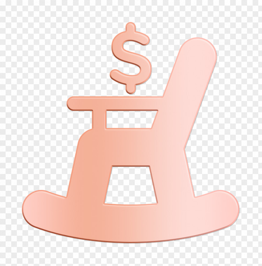 Rocking Chair With Dollar Sign Silhouette Icon Business Financial PNG
