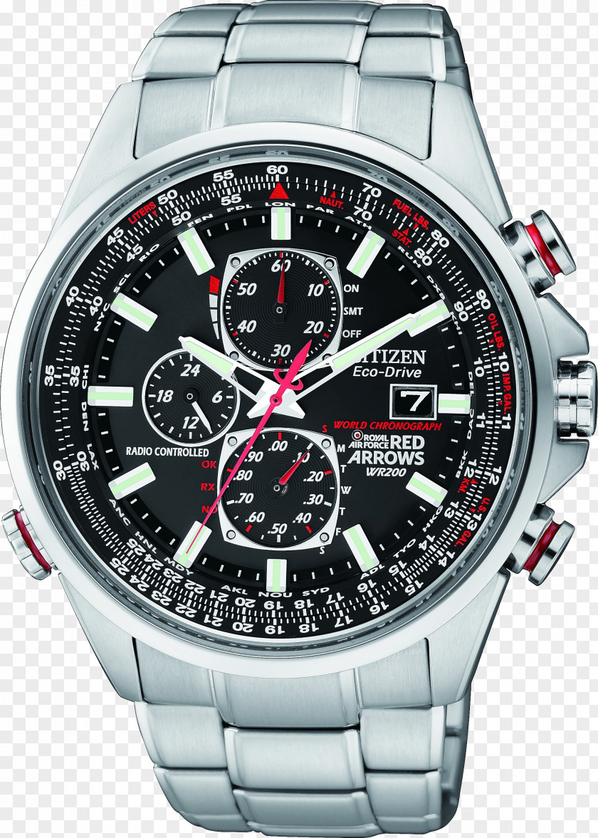 Wristwatch Image Watch Citizen Holdings Eco-Drive Chronograph Red Arrows PNG