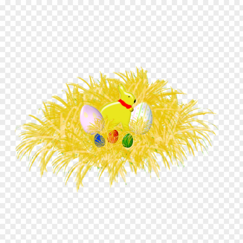Easter Bunny Nest Petal Clip Art PNG