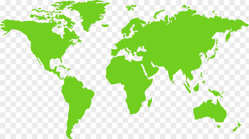 Green Map World Globe PNG