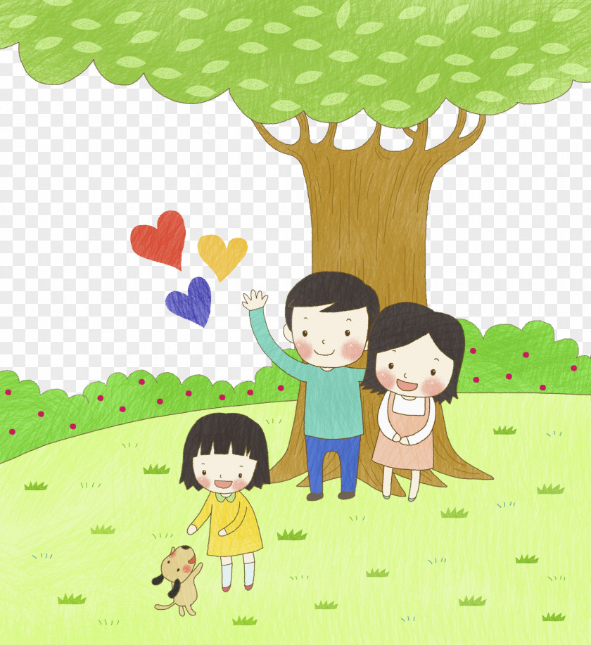 A Family Of Three Illustration PNG