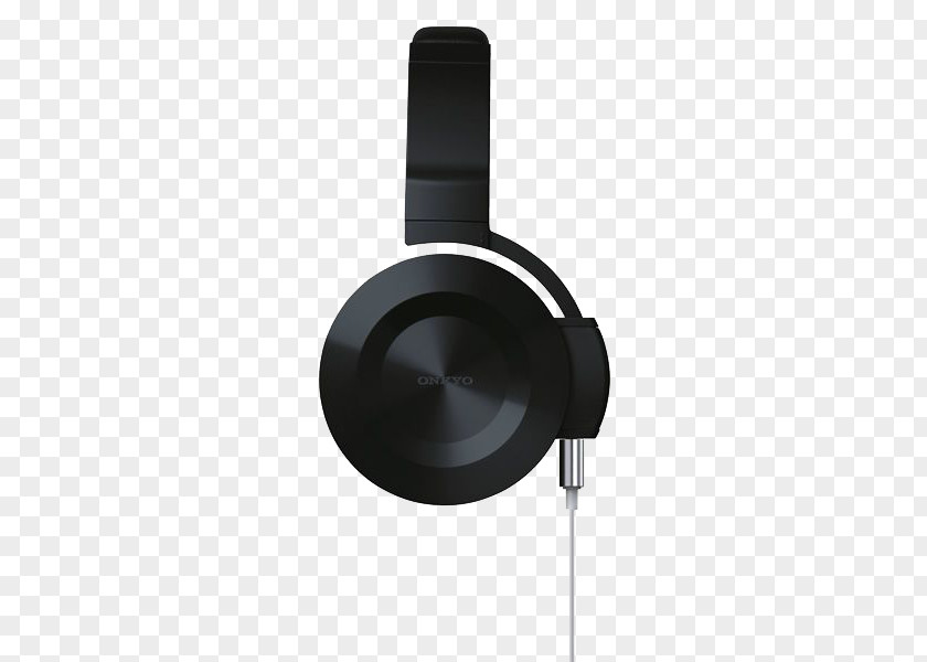 Black Headphones High Fidelity Onkyo Ear Electrical Cable PNG