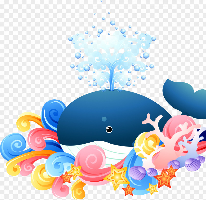 Dolphin Fountain Whale Euclidean Vector PNG