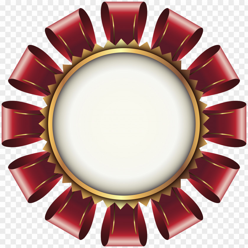 Deco Seal Red Gold Transparent Clip Art Image Earring Circle PNG