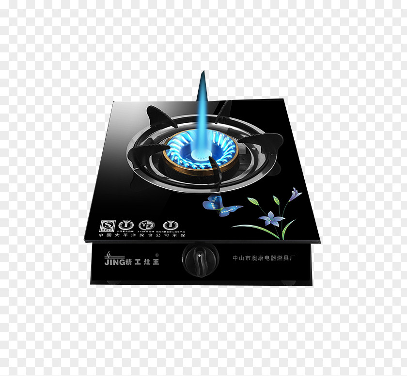 Single Stove Gas Flame Hearth PNG