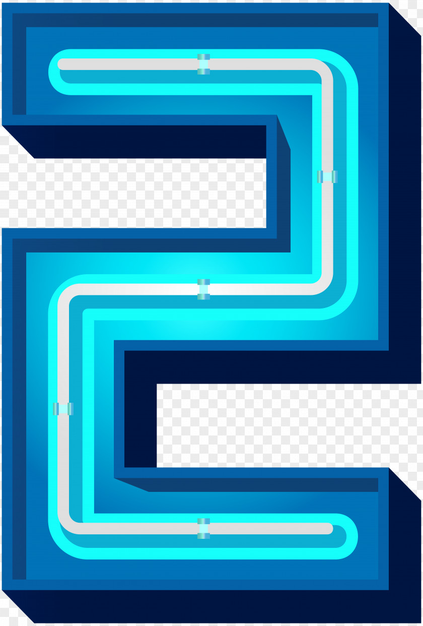 Blue Neon Link Free Clip Art PNG