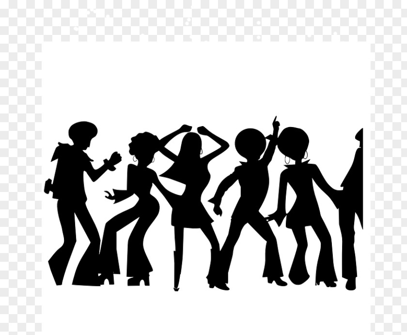 Silhouette 1970s Disco Dance Nightclub PNG