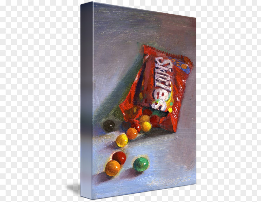 Skittles Candy Still Life Smarties Oil Painting PNG