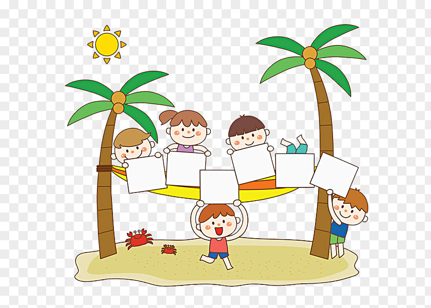 A Child Under Big Tree Drawing Clip Art PNG