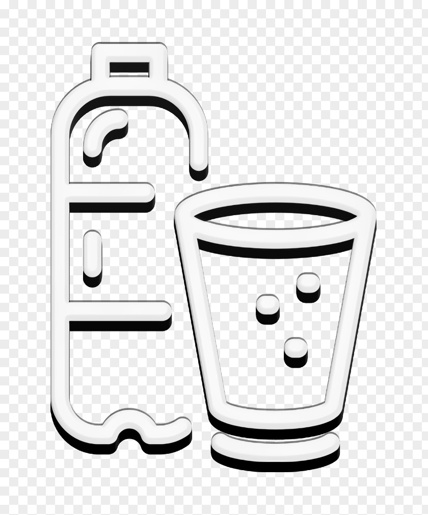 Drink Water Icon Wellness Line Craft Cup PNG
