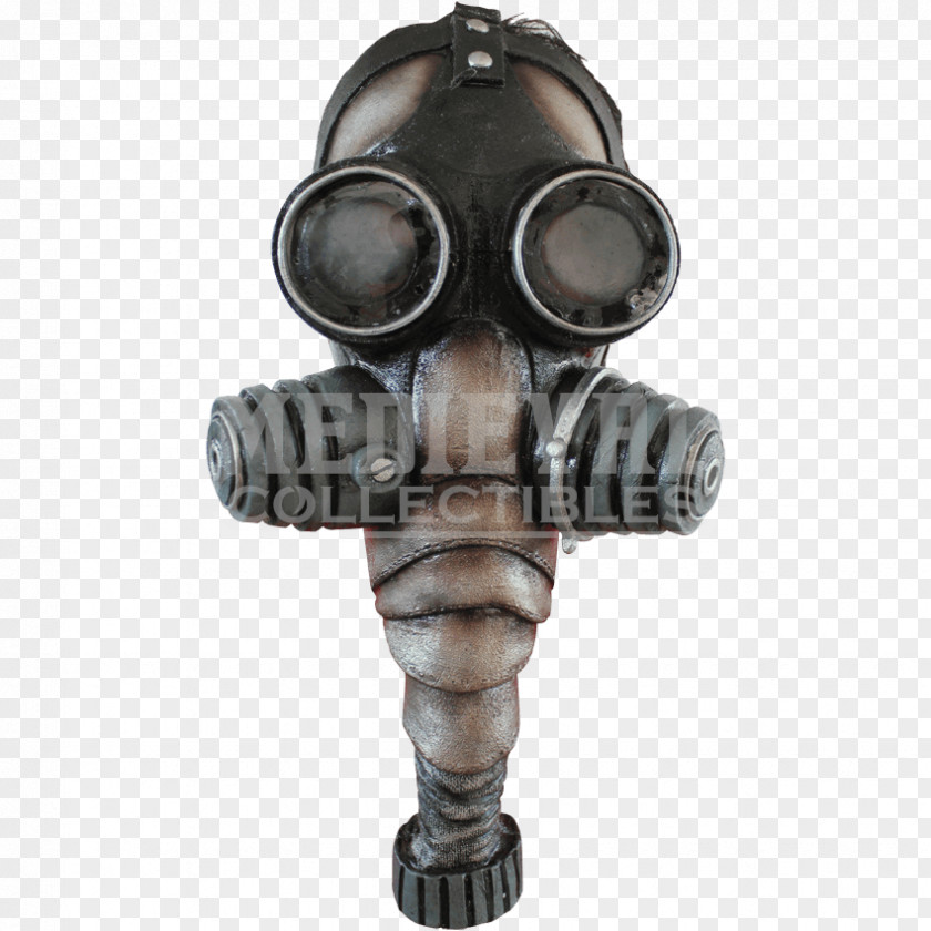 Gas Mask Latex Blindfold Costume PNG