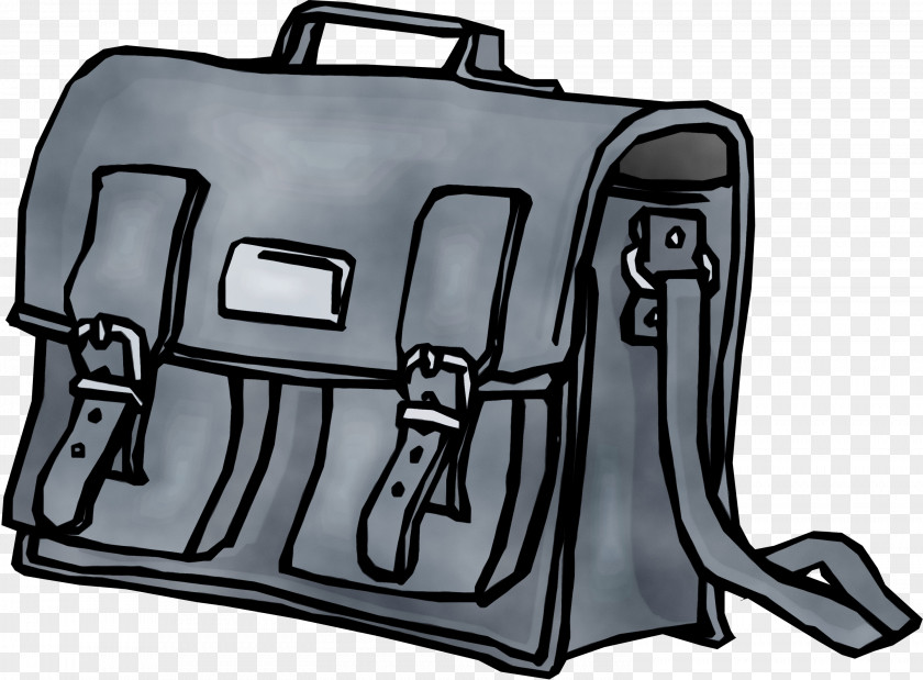 Luggage And Bags Bag School Black White PNG