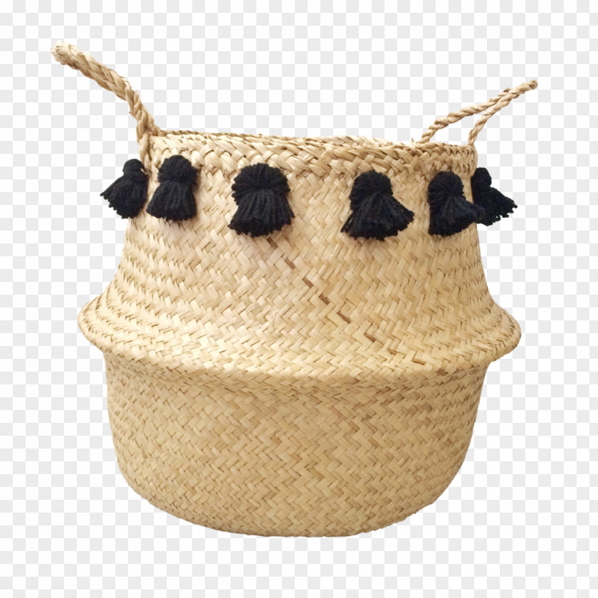 Tassel Basket Seagrass Toy Black-Dutch PNG