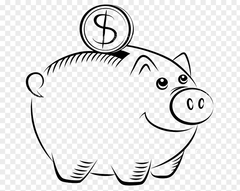 Bank Piggy Drawing PNG