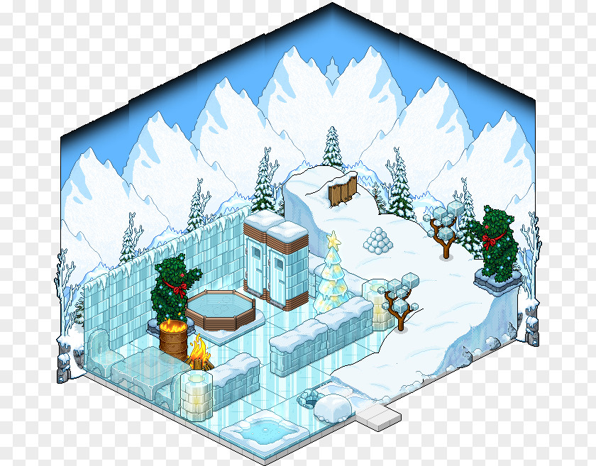 Habbo Sulake Natal Room Winter PNG