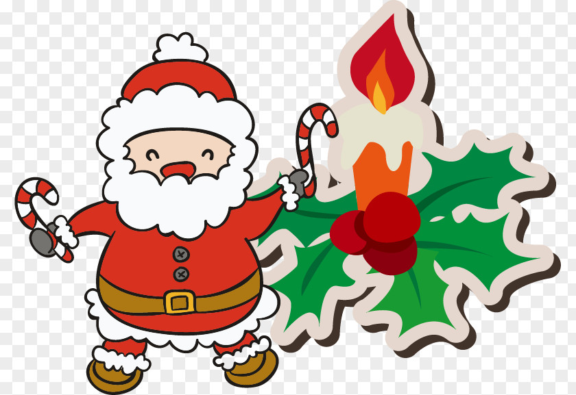 Lovely Santa Claus Vector Material Christmas PNG