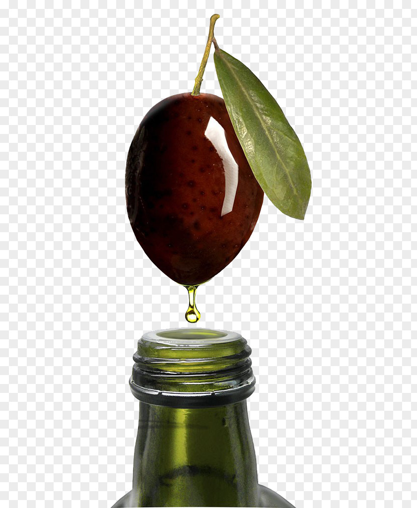Olive Oil Drops Extra Virgin Bottle PNG