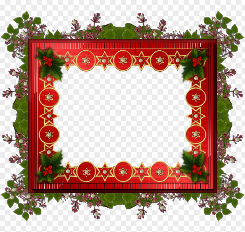 Picture Frames Christmas Floral Design Photography Pattern PNG