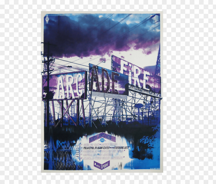 Summer Tour Poster Arcade Fire Sky Plc PNG