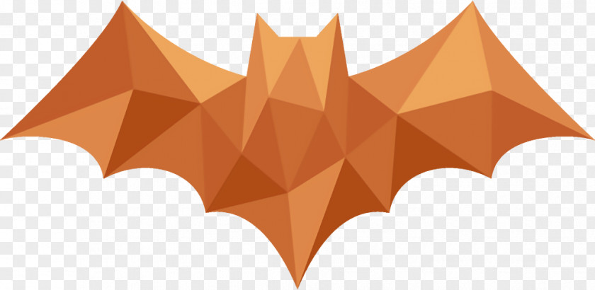 Brown Orange Bat Halloween PNG