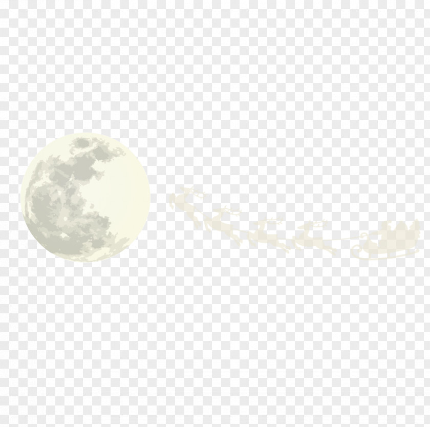 Moon Reindeer And Santa Claus White Pattern PNG