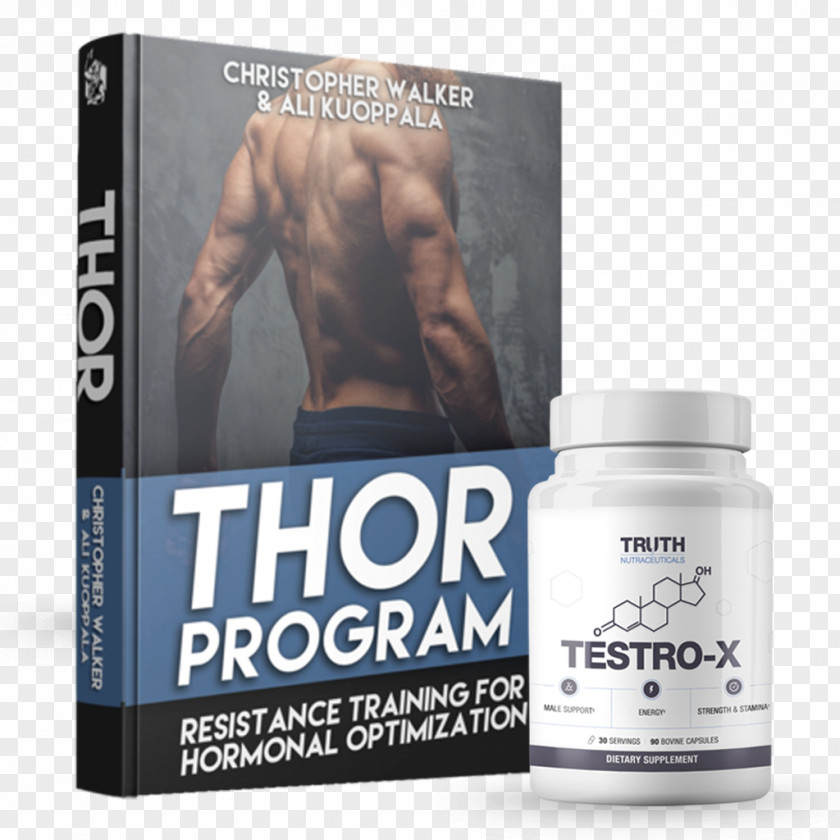 Nutraceutical The Thor Program Truth Nutra TESTRO-X All Natural Test Booster Supplement For Optimal Male Hormone Performance Muscle Product PNG