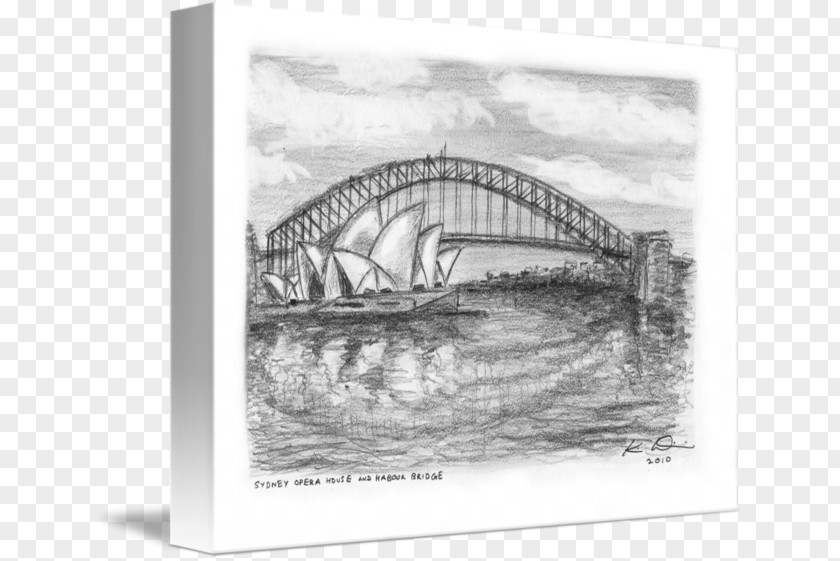 Sydney Harbour Bridge Opera House Arch Art Sketch PNG