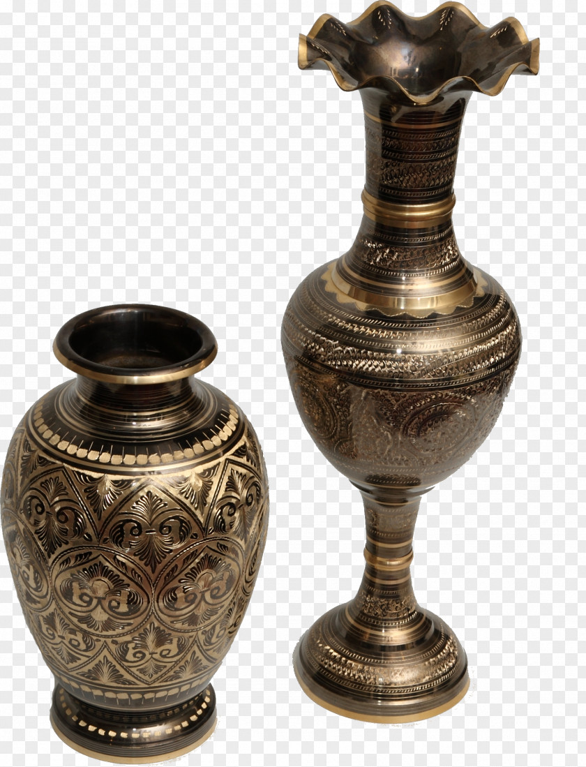 Brass Vase Metal Bronze Decorative Arts PNG