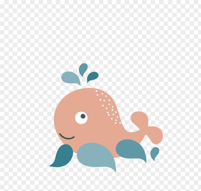 Pink Whale Blue Euclidean Vector PNG