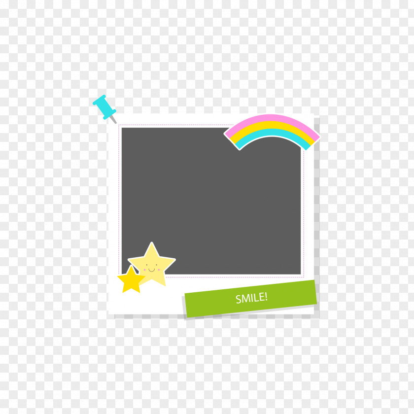 Star Rainbow Cartoon Frame PNG