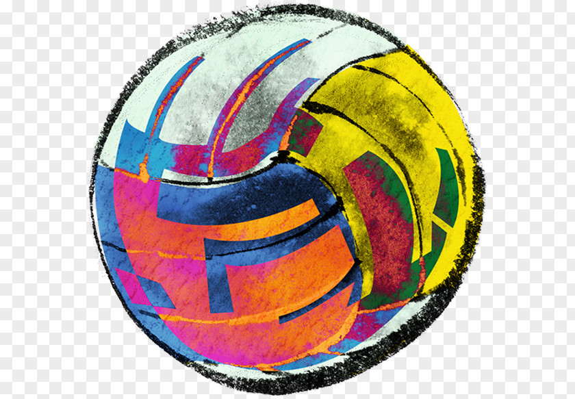 Volleyball Painted Picture Material Color PNG