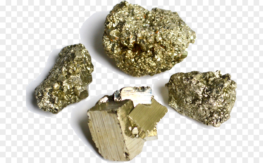 Diamond Rock Mineral Pyrite Gold Metal PNG
