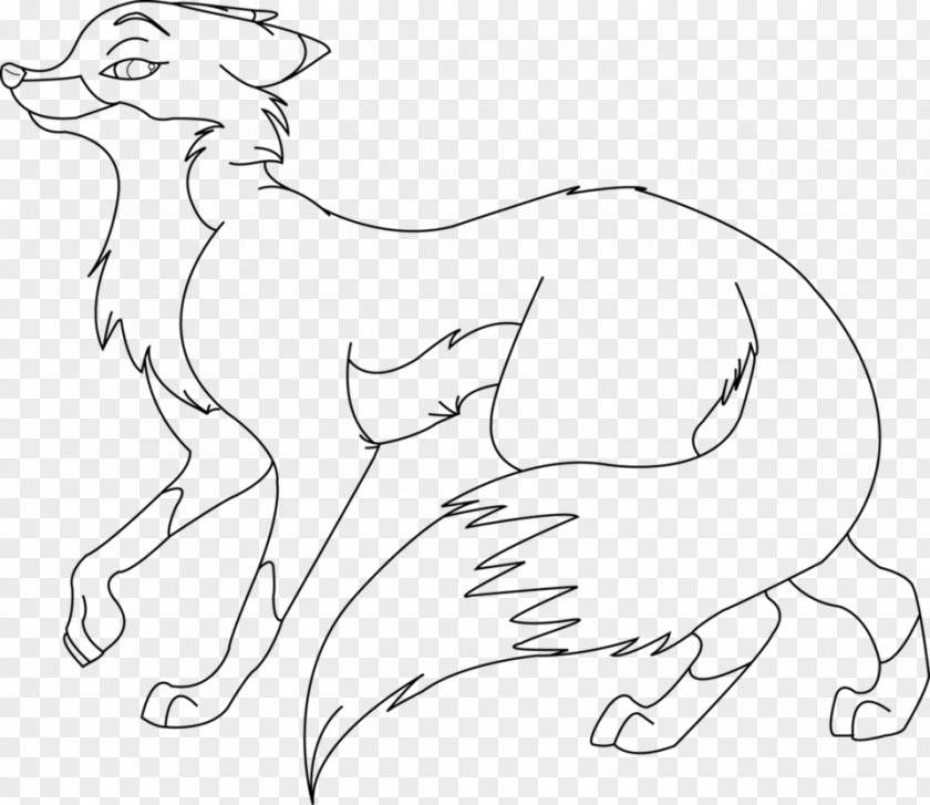 Fox Line Art Drawing DeviantArt PNG