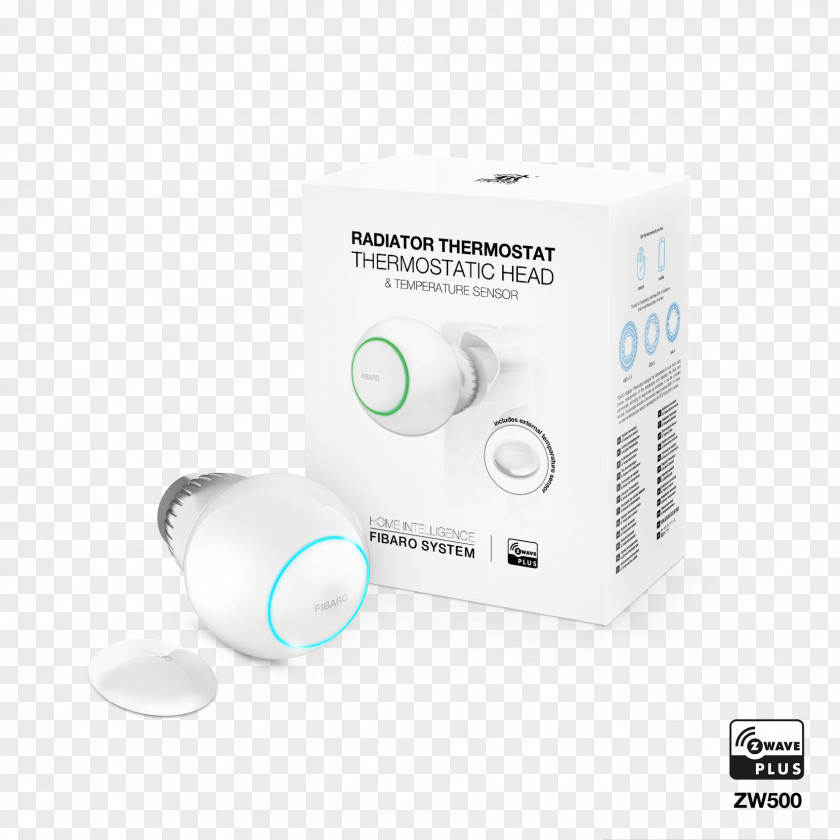 No1 Fibaro The Heat Controller Starter Pack ZW5 EU Z-Wave White Thermostat Thermostatic Radiator Valve Sensor PNG