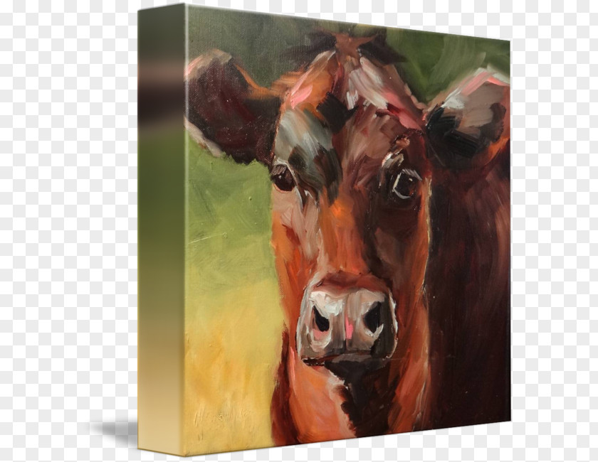 Black And White Cow Print Chair Cattle Painting Gallery Wrap Art Canvas PNG