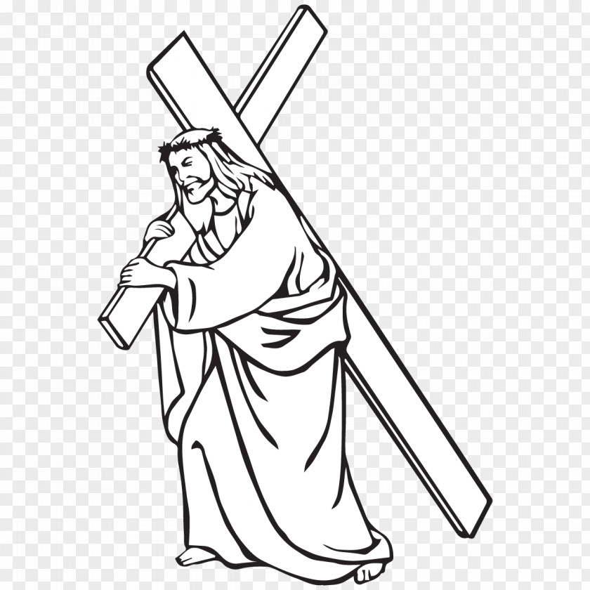 Jesus Bible Stations Of The Cross Christian Carrying Clip Art PNG