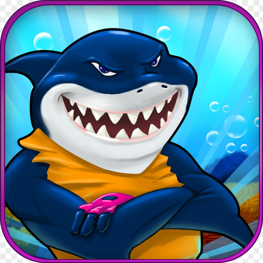 Shark Cobalt Blue Cartoon Mouth PNG