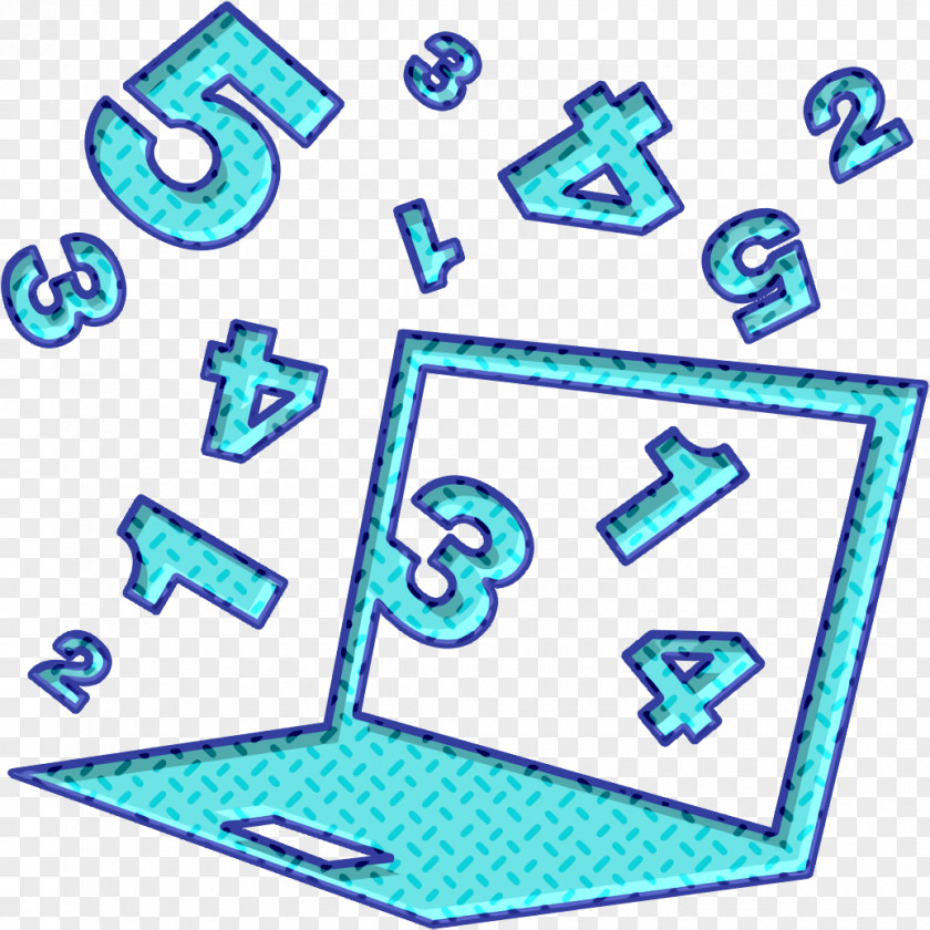 Around Icon Academic 1 Computer With Numbers PNG