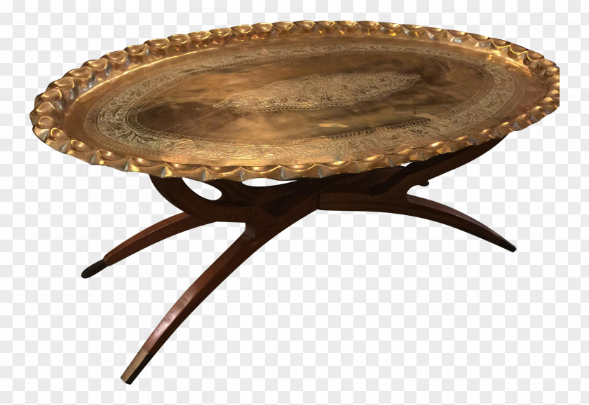 Carry A Tray TV Table Chairish Brass PNG