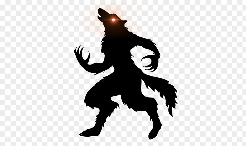 Werewolf Roars Halloween Illustration PNG