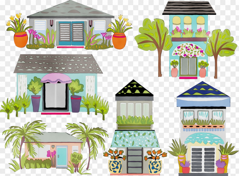 House Facade Home Building Wildflower PNG