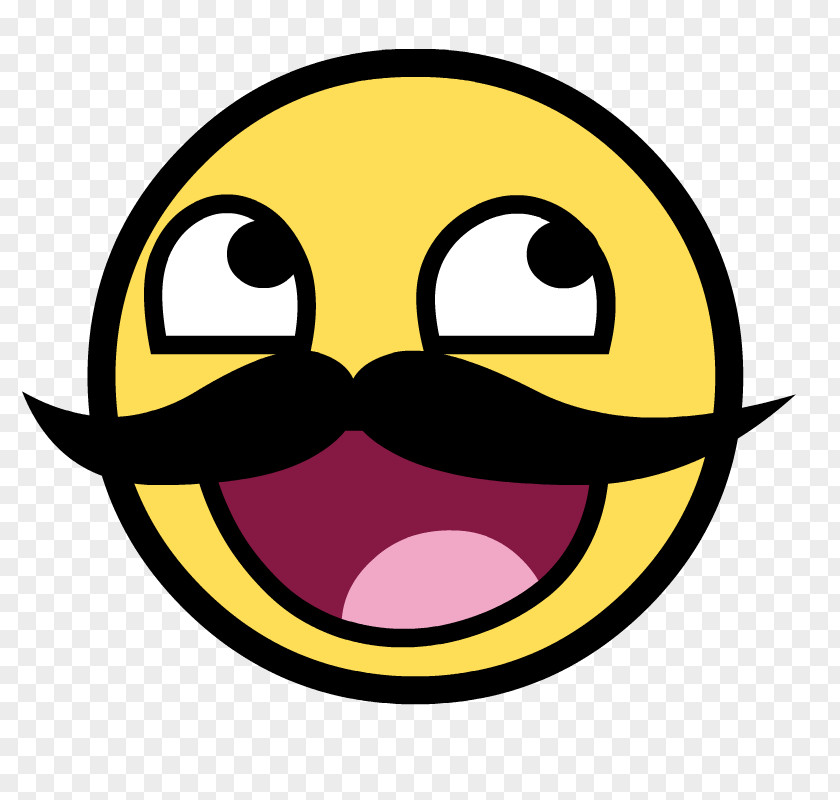 Smiley Emoticon Face Moustache Clip Art PNG