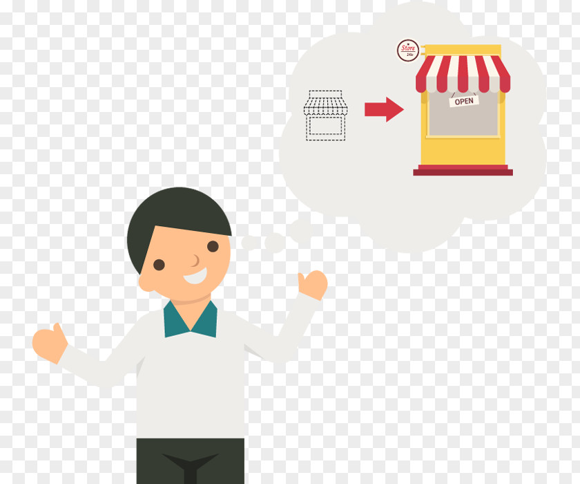 Thinking Man Businessperson Cartoon Shopping Bags & Trolleys PNG