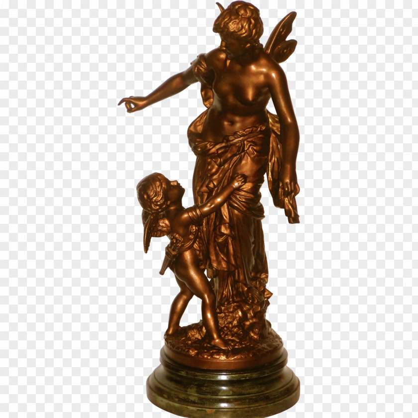 Cupid Bronze Sculpture Statue Classical PNG