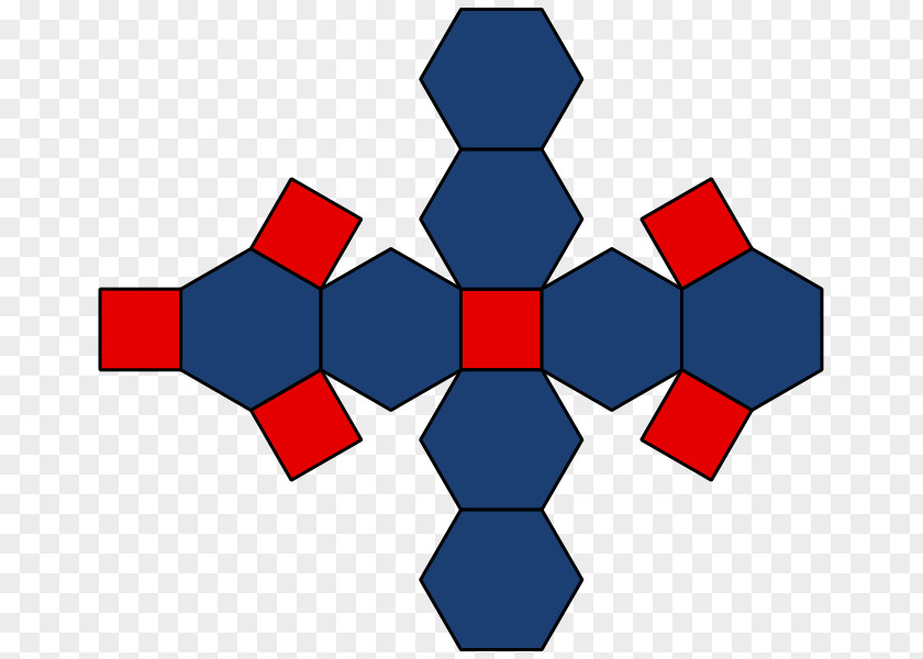 Face Truncated Octahedron Net Truncation Polyhedron PNG