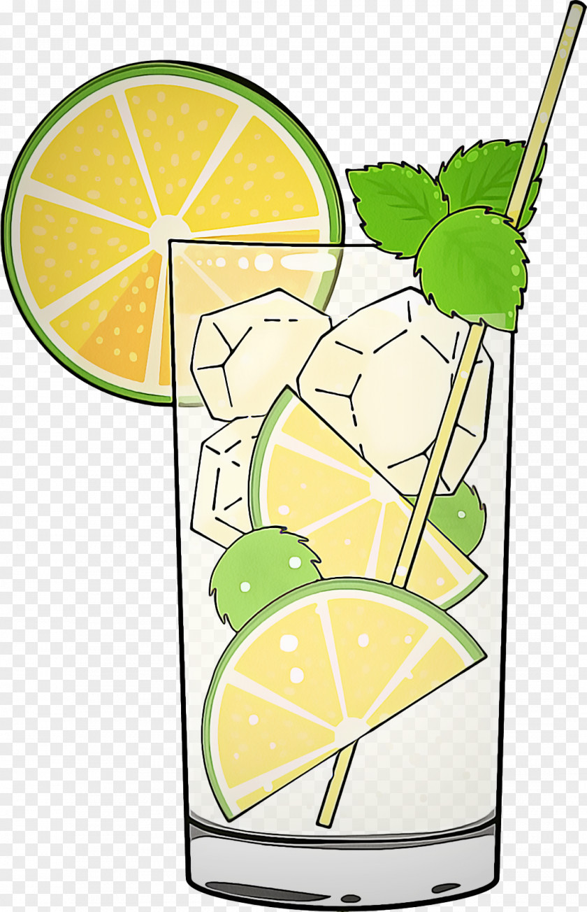 Highball Glass Lemonlime Lime Key Cocktail Garnish Clip Art Drink PNG