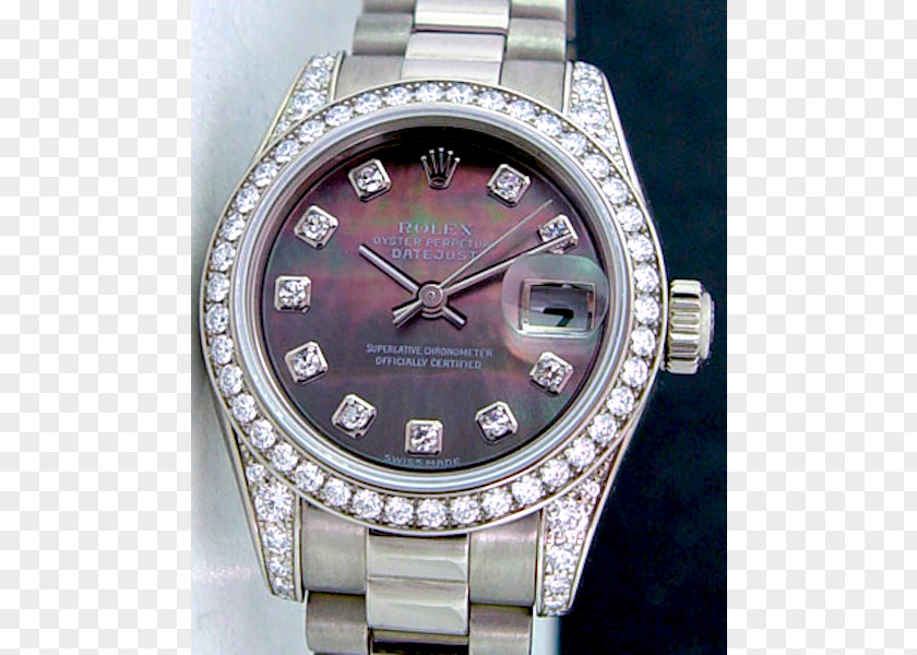 Rolex Lady-Datejust Watch Colored Gold PNG