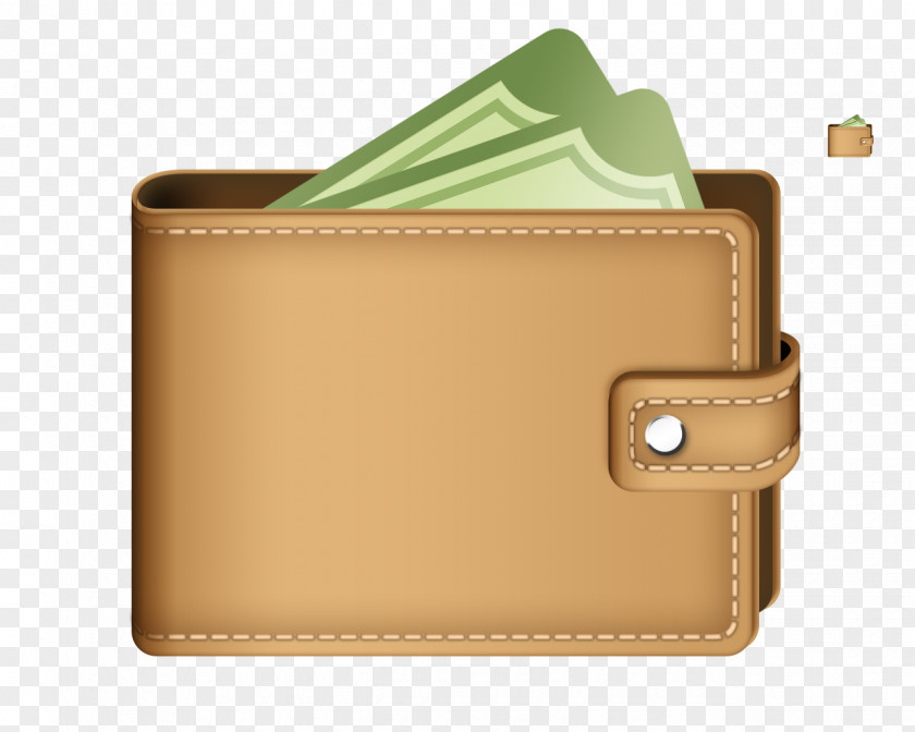 3D Wallet Money Icon PNG