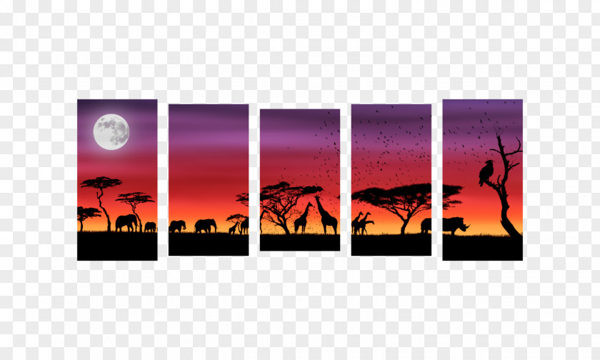 African Silhouette Art Modern Brand Architecture PNG