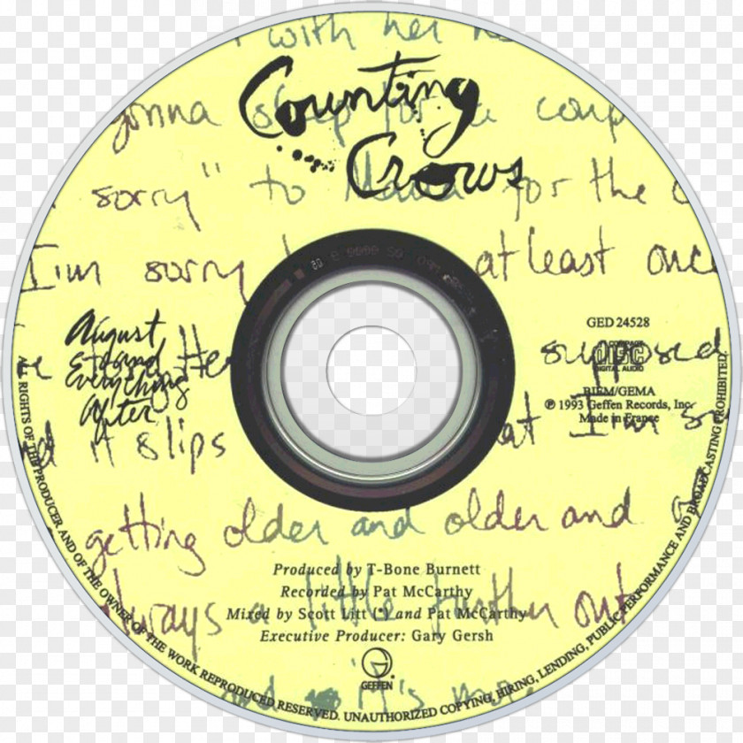 Counting Song Compact Disc August And Everything After Crows Blu-ray Super Audio CD PNG